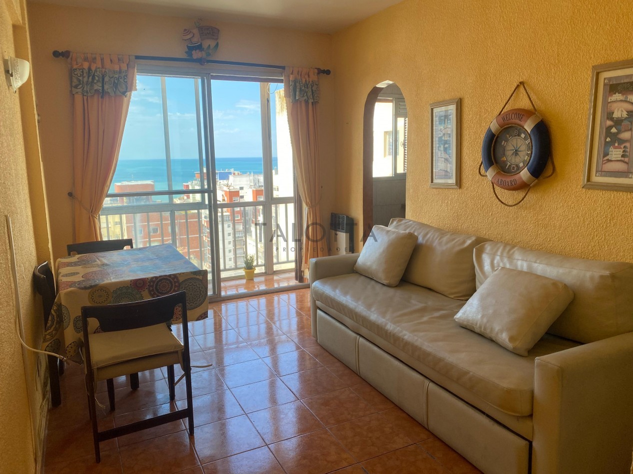 Departamento 2 ambientes con balcon vista al mar y cochera 