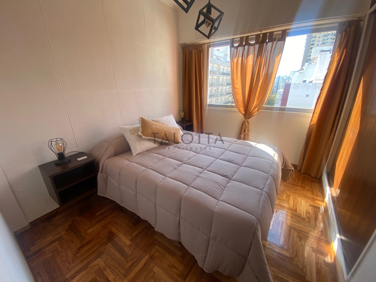 Departamento 2 ambientes al frente con balcon amoblado